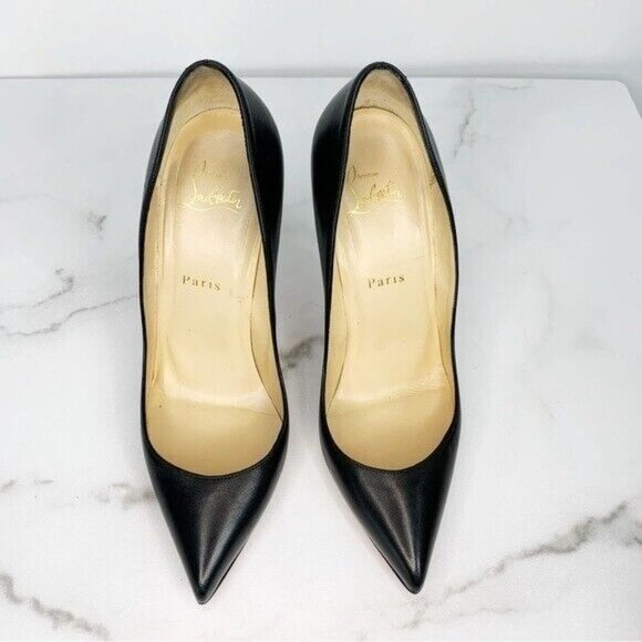 Christian Louboutin Black Nappa Leather Pigalle Follies Pumps 100mm 39.5 - Picture 5 of 16